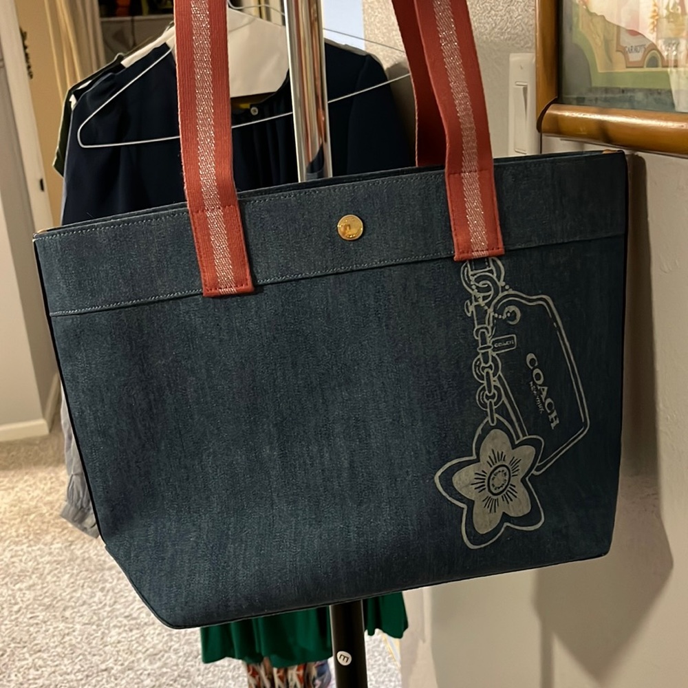Coach Denim tote NWOT
